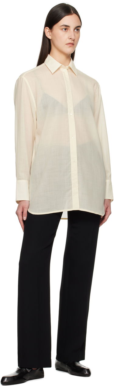 Skjorte TOTEME TOTEME Relaxed Voile Shirt Beige | 251-WRT1415-FB0332, 3