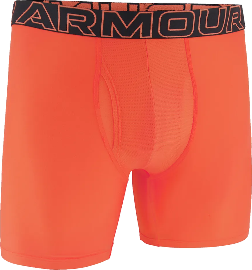 Boksere Under Armour Under Armour Performance Tech™ 6" Boxerjock® Boxer Briefs Orange | 1383849-847