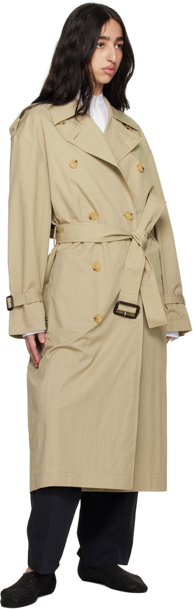 Trenchcoat TOTEME TOTEME Crisp Summer Trench Coat Beige | 252-WRO0197-FB0410, 3
