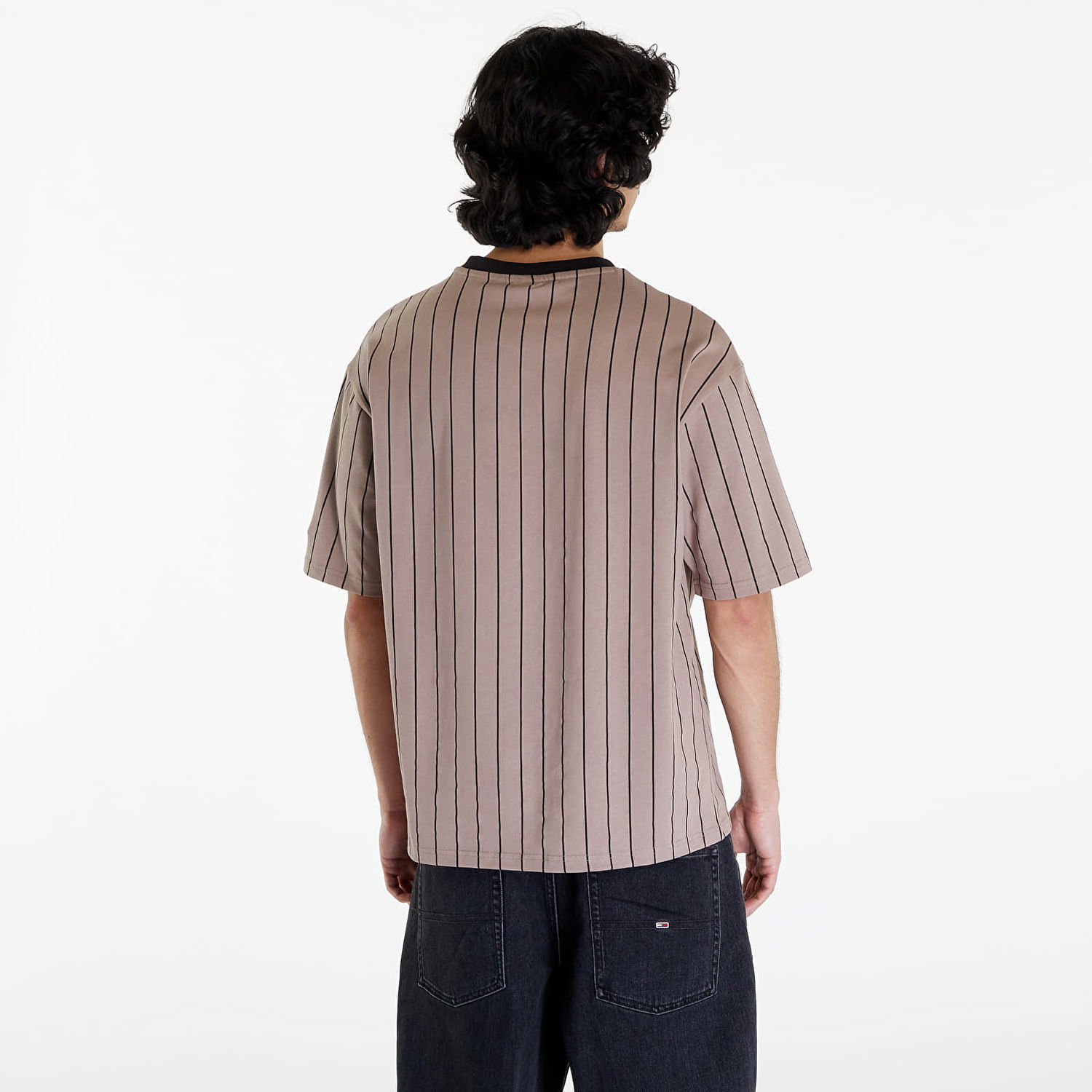 T-shirt New Era Pinstripe Oversized T-Shirt UNISEX Brun | 60435413, 1