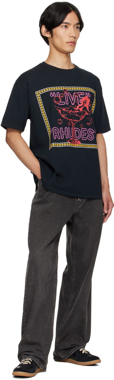 T-shirt Rhude Rhude 'Live Rhudes' Graphic T-Shirt Sort | RHPF25TT04012, 3