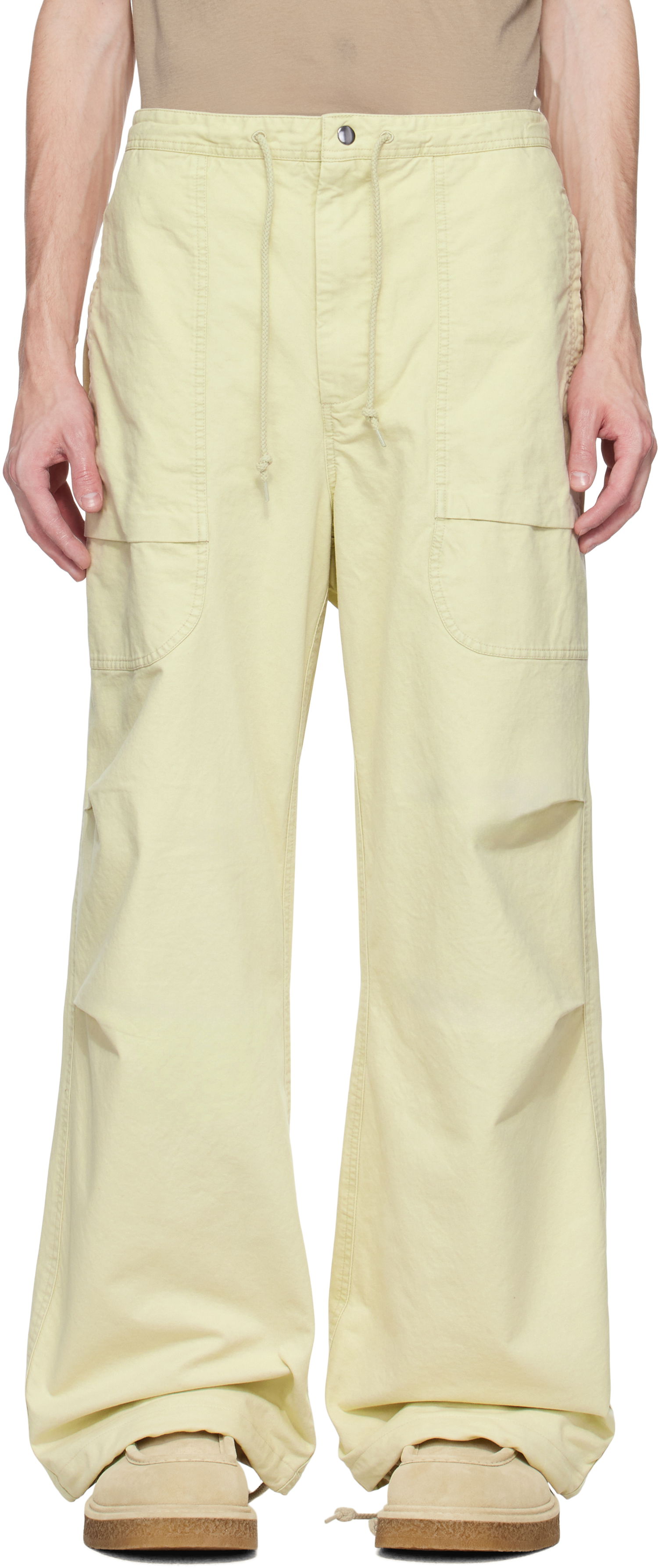 Cargo bukser Entire Studios Entire Studios Barren Cargo Trousers Gul | ESU-S25-3021-OW, 0