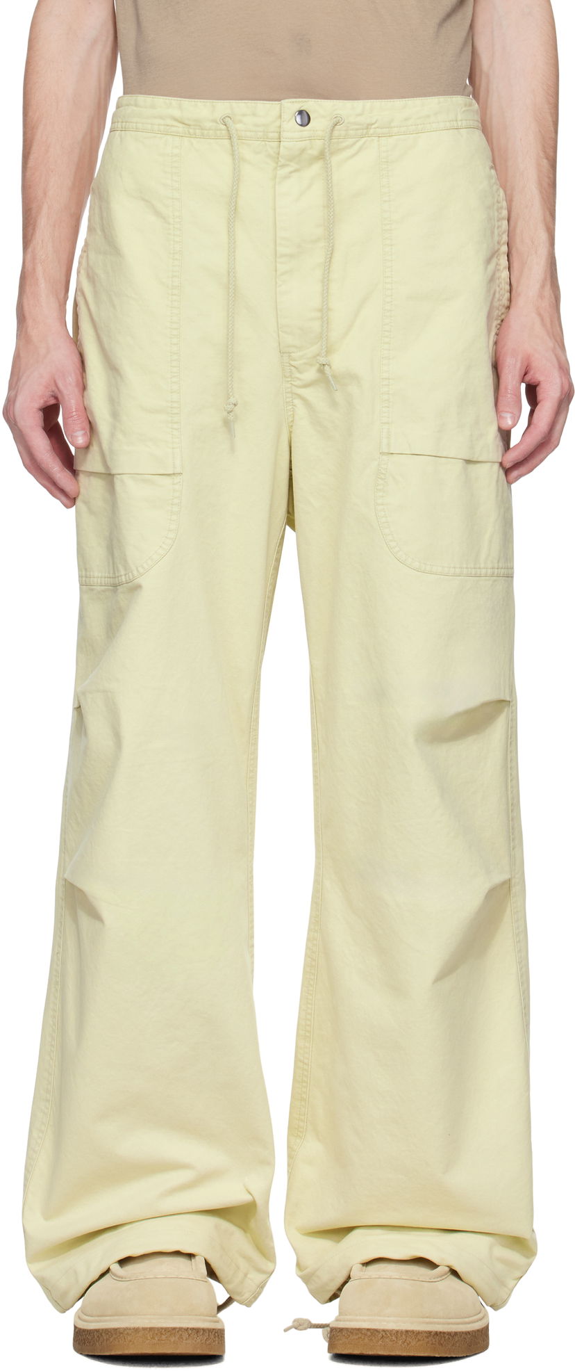 Cargo bukser Entire Studios Entire Studios Barren Cargo Trousers Gul | ESU-S25-3021-OW