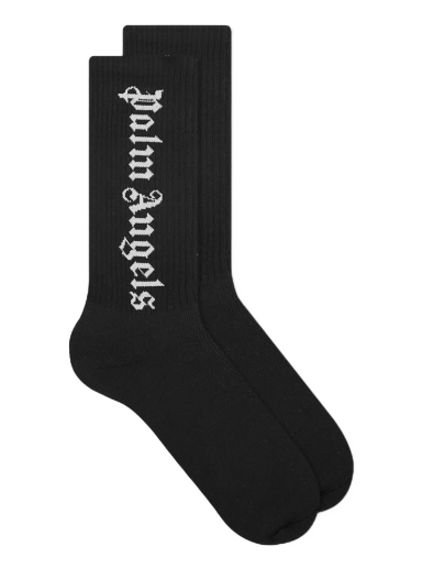 Sokker Palm Angels Logo Socks Sort | PMRA001C99FAB0021001