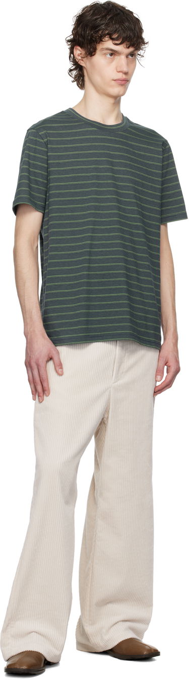 T-shirt A.P.C. A.P.C. Aymeric Striped T-Shirt Grøn | COHGX-H26132, 3
