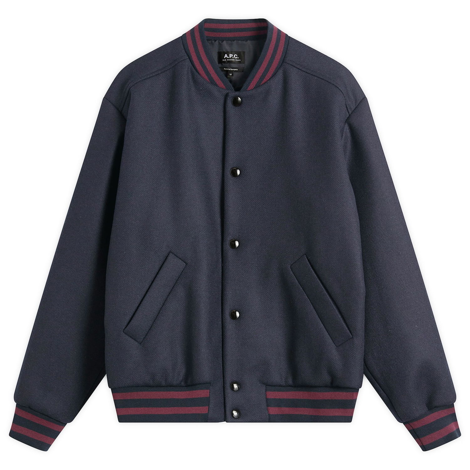 Bomberjakke A.P.C. Micky Varsity Jacket Mørkeblå | WVBEB-M02974-IAK, 1