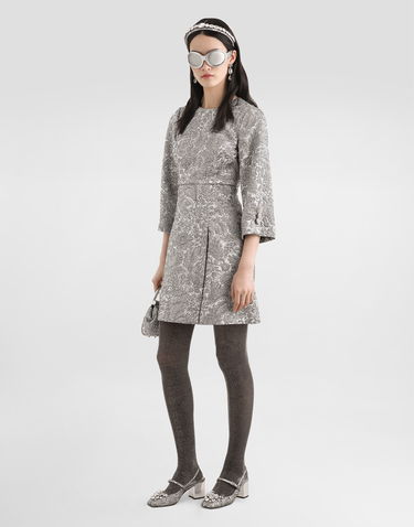 Kjole Dolce & Gabbana Dolce & Gabbana Floral Lamé Jacquard Dress 40 Metalisk | F6TZIZFJZALS0998, 1