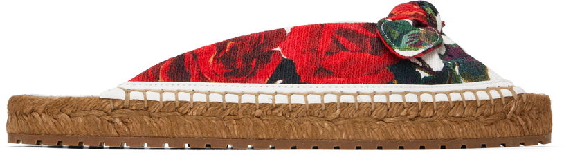 Tøj Dolce & Gabbana Dolce&Gabbana Espadrilles Flat Sandals Flerfarvet | CE0149 A6514