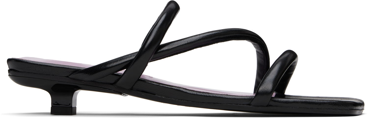 Tilbehør BY FAR BY FAR Morena Nappa Leather Heeled Sandals Sort | MWFHO015CL013BK001PL, 0