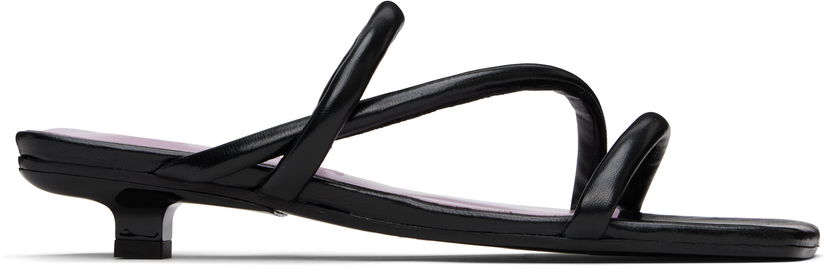 Tilbehør BY FAR BY FAR Morena Nappa Leather Heeled Sandals Sort | MWFHO015CL013BK001PL