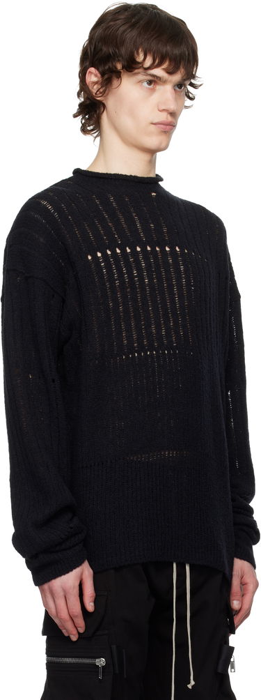 Sweater Rick Owens Rick Owens Hollywood Oversized Knit Sweater Beige | RU01E5681 KGRID, 4