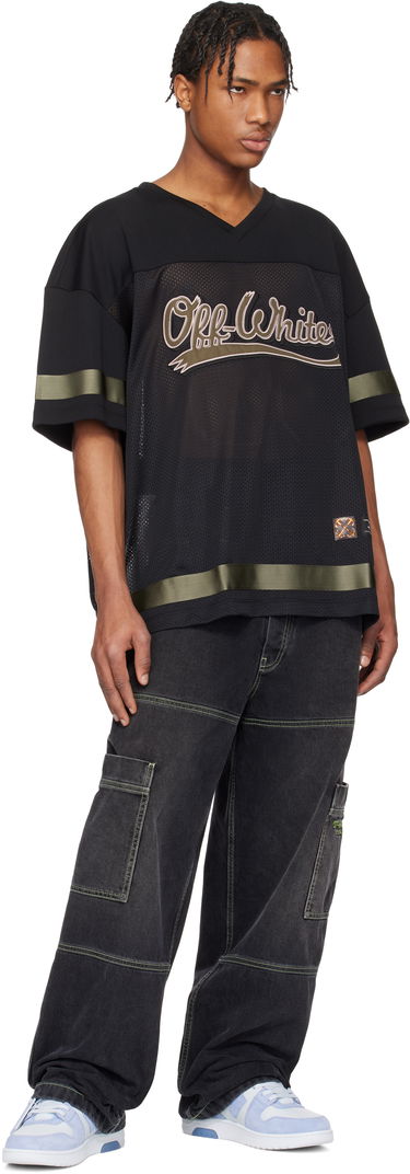 Jersey Off-White Off-White Mesh Football Jersey Sort | OMAD003S25JER0011056, 3