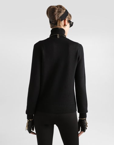Sweater Dolce & Gabbana Dolce & Gabbana Wool Turtleneck Pullover Sort | FXW13ZJCVXNN0000, 2