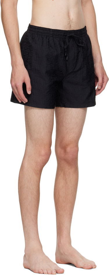 Badetøj Balmain Balmain Monogram Swim Shorts Beige | BWB641500, 4