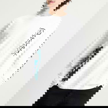 T-shirt By Parra Parra Your Face Graphic Long Sleeve T-Shirt Hvid | 53521-WHT, 2