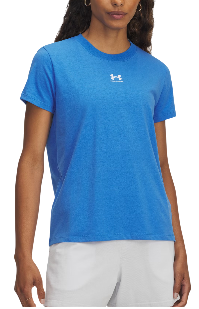 T-shirt Under Armour Under Armour Rival Core Short Sleeve T-Shirt Blå | 1383648-402