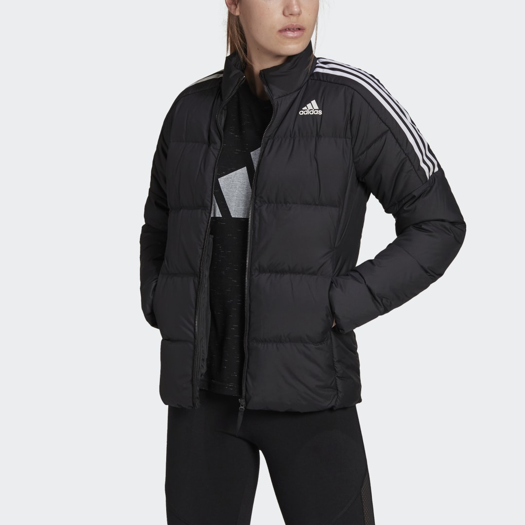 Puffer jakke adidas Originals Essentials Midweight Down Jacket Sort | GT9161, 0