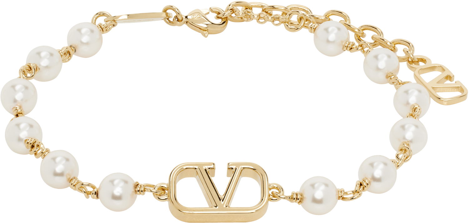Armbånd Valentino Valentino Garavani VLogo Signature Pearl Bracelet Metalisk | 6W2J0G16UXM, 0