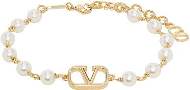 Armbånd Valentino Valentino Garavani VLogo Signature Pearl Bracelet Metalisk | 6W2J0G16UXM, 0