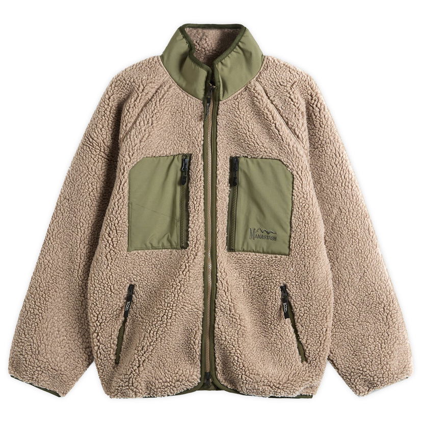 Jakke Manastash Manastash Mountain Gorilla Fleece Jacket Beige | 7925252002-430