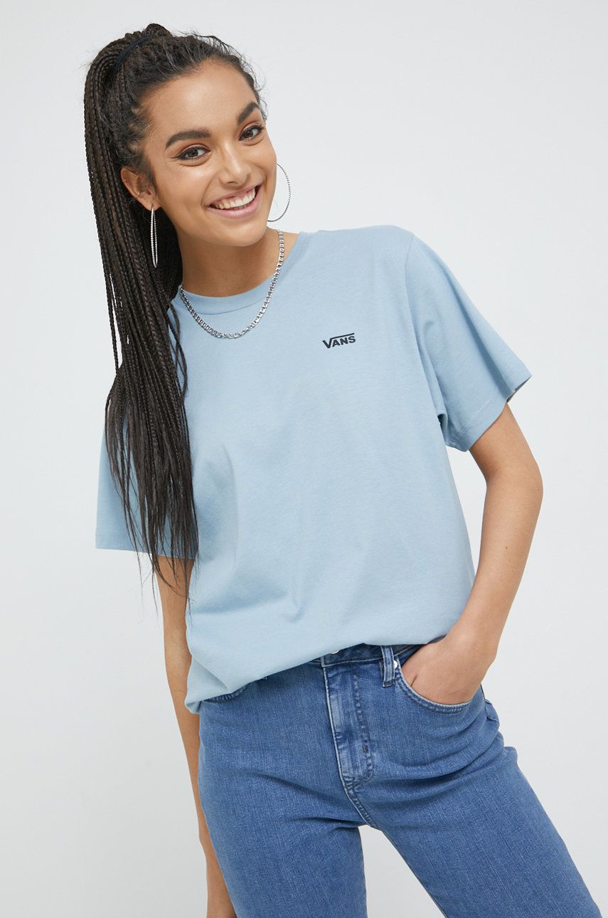 T-shirt Vans Left Chest Logo Tee Blå | VN0A7RSRBD21, 0