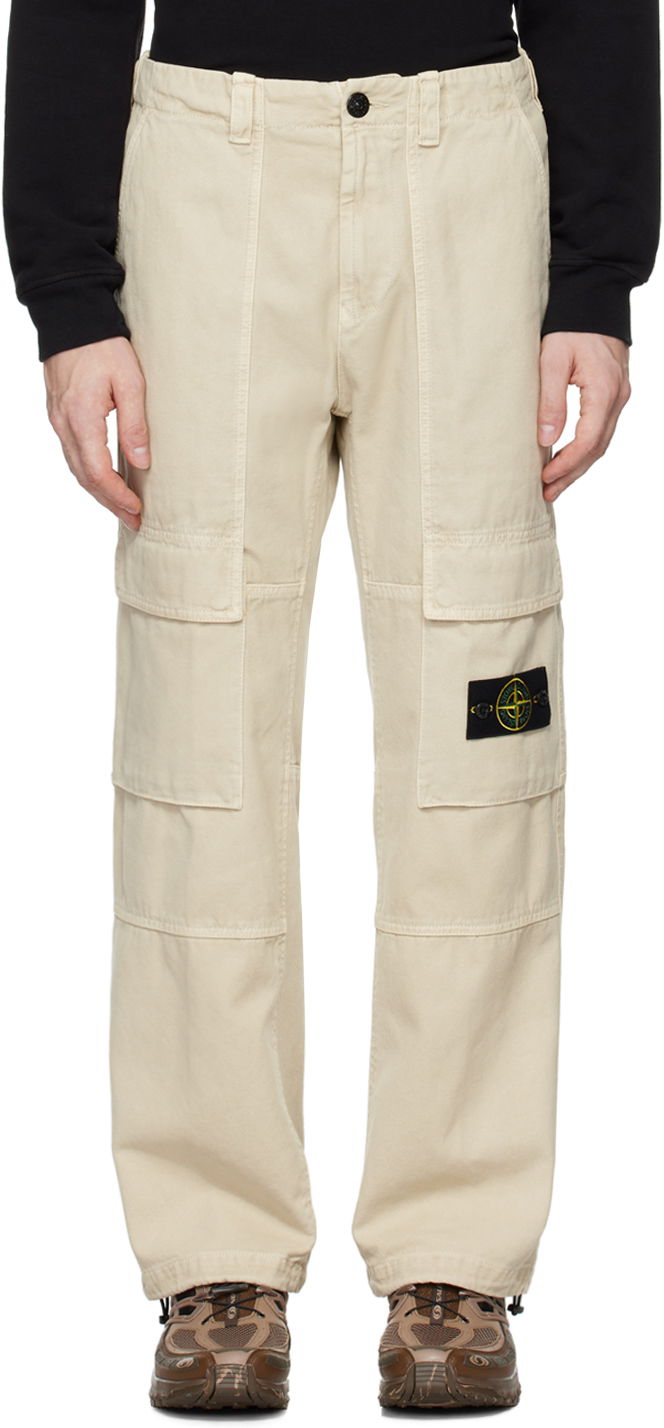 Cargo bukser Stone Island Beige Relaxed-Fit Cargo Pants Beige | 811530601, 0