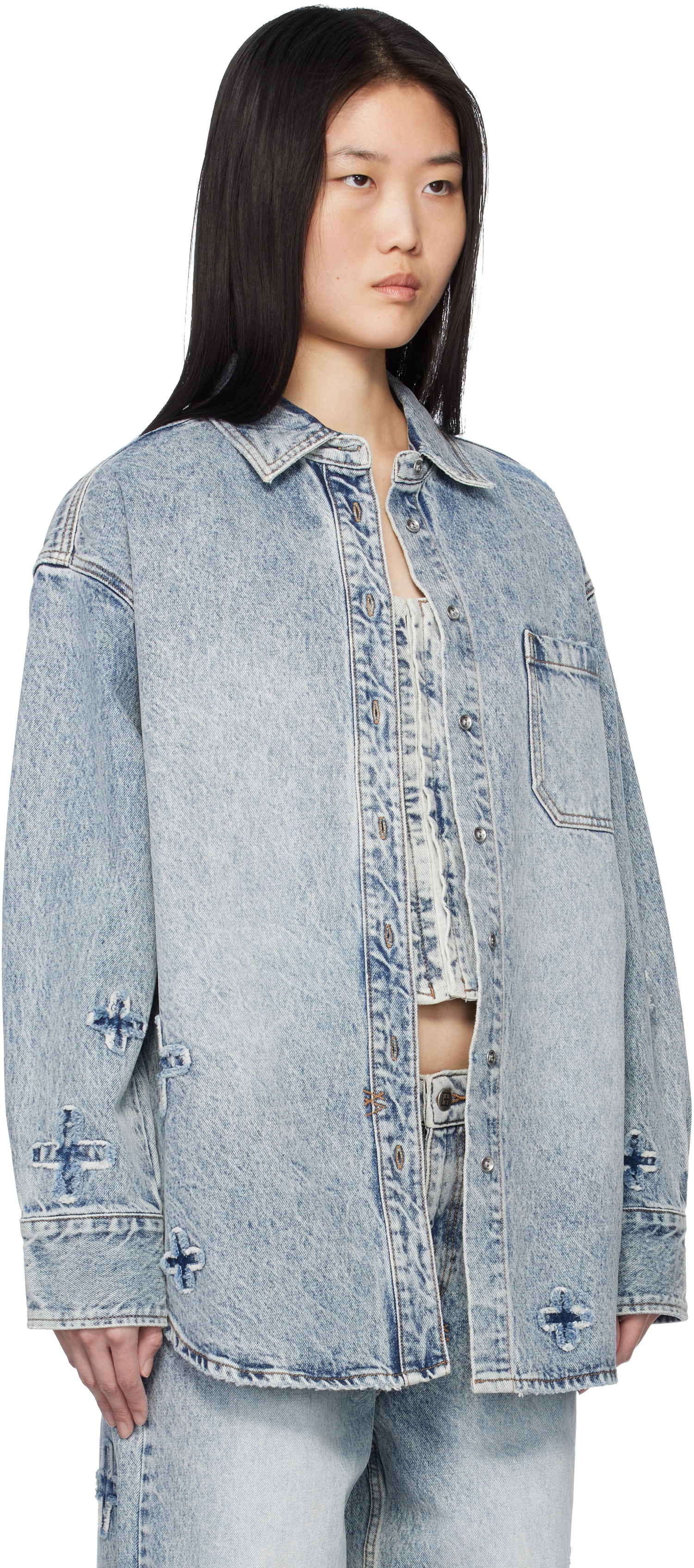 Skjorte Ksubi Oversized Klassic Kraftwerk Denim Shirt by Ksubi Blå | WPS25SH002, 1