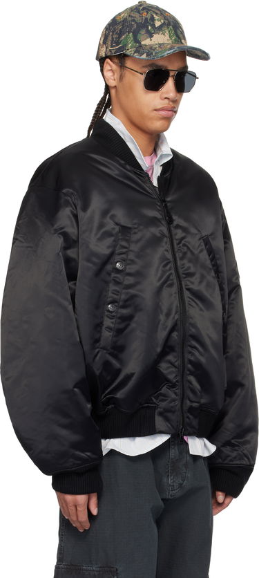 Bomberjakke Acne Studios Acne Studios Logogram Bomber Jacket Sort | B90819-, 1