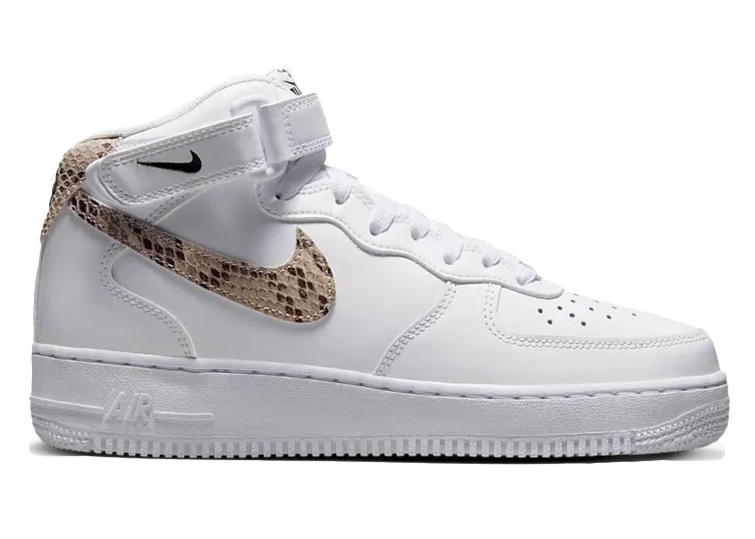 Sneakers og sko Nike Air Force 1 '07 Mid White Snake Swoosh W Hvid | DD9625-101, 0