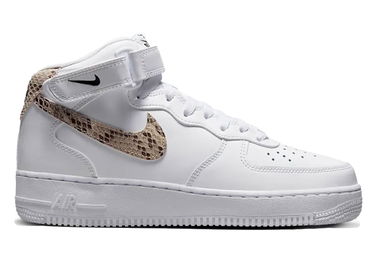 Sneakers og sko Nike Air Force 1 '07 Mid White Snake Swoosh W Hvid | DD9625-101, 0