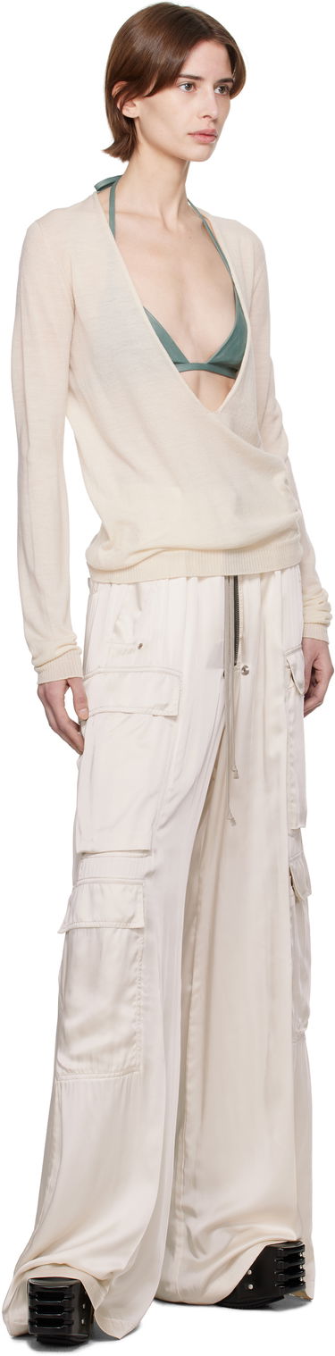 Cargo bukser Rick Owens Rick Owens Hollywood Cargo Pants Hvid | RP01E7327 SCH, 3