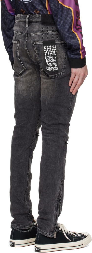 Jeans Ksubi Ksubi Van Winkle Distressed Slim Jeans Sort | MSP25DJ019, 2