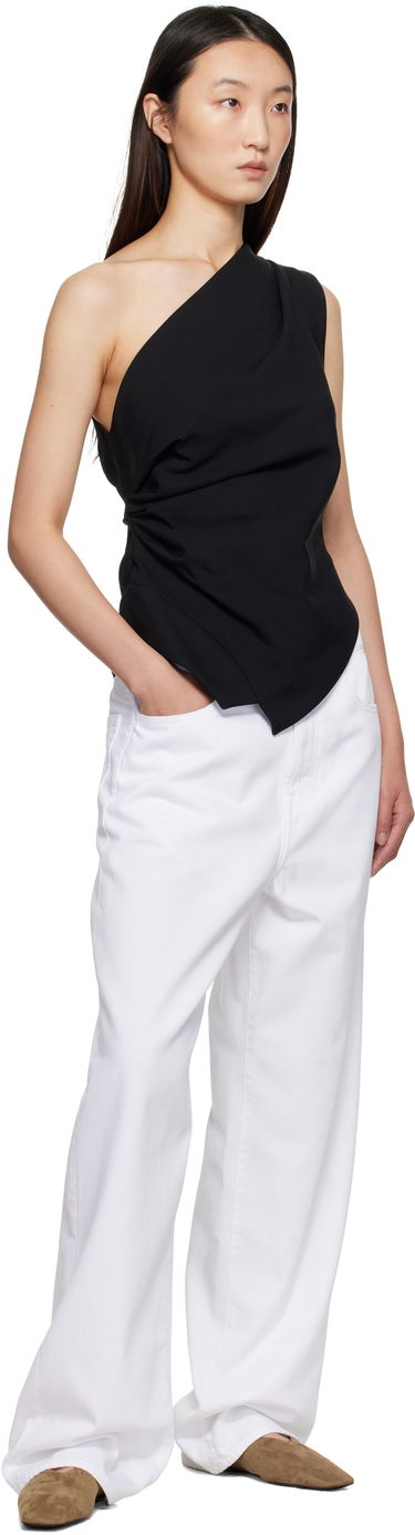 Tanktop Róhe Róhe One-Shoulder Draped Top Sort | 416-20-132, 3