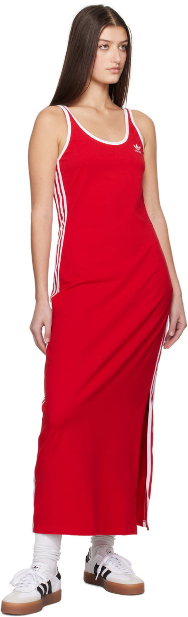 Kjole adidas Performance 3-Stripes Tank Maxi Dress Rød | JD4620, 3
