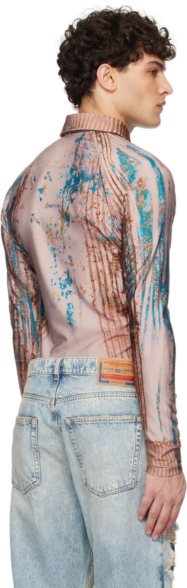 Polo skjorte Diesel Printed Long Sleeve Polo Flerfarvet | A15895-0HPAB-7EWA, 2