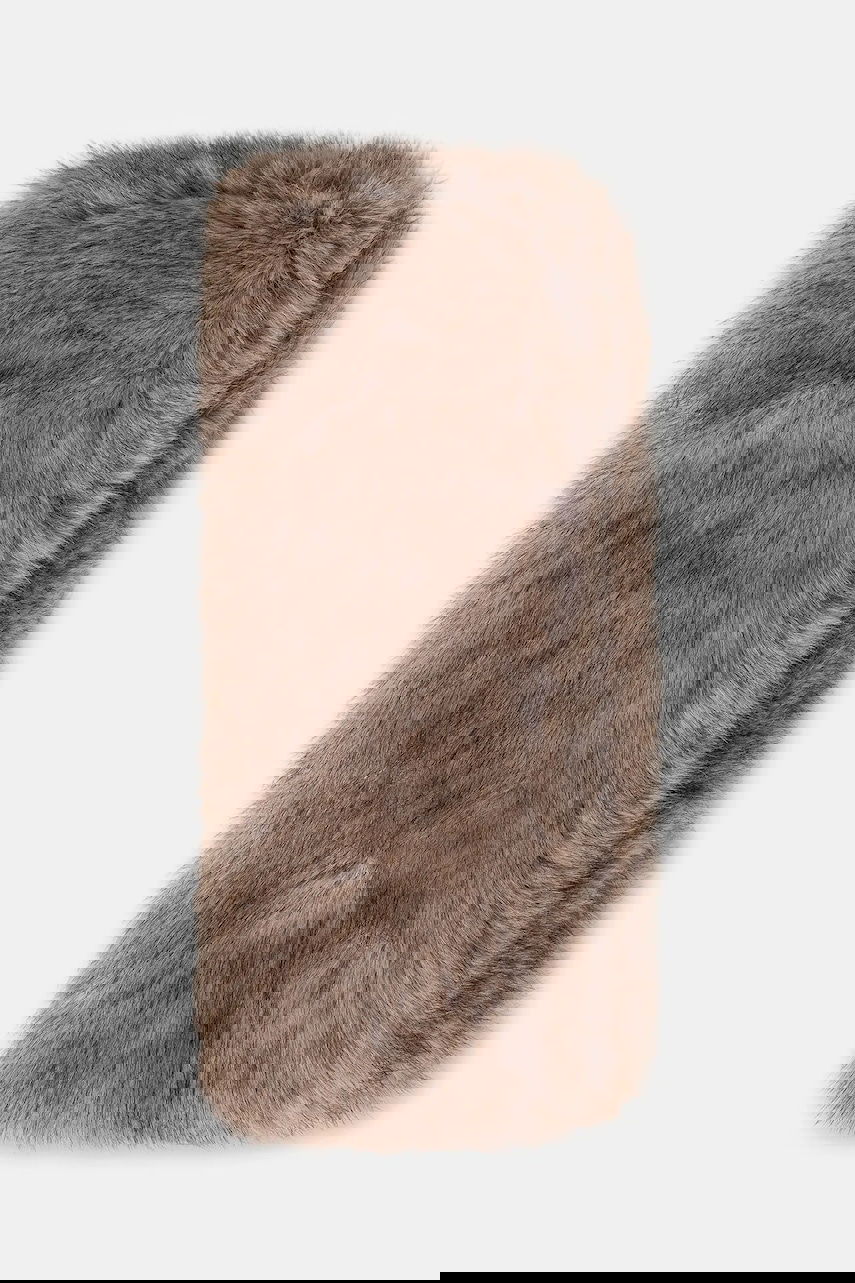 Tørklæde STAND STUDIO Lone Patterned Faux Fur Scarf Brun | 66566.9397, 1