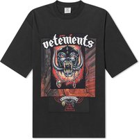 T-shirt VETEMENTS Motorhead Patched T-Shirt Sort | UE64TR390B, 1