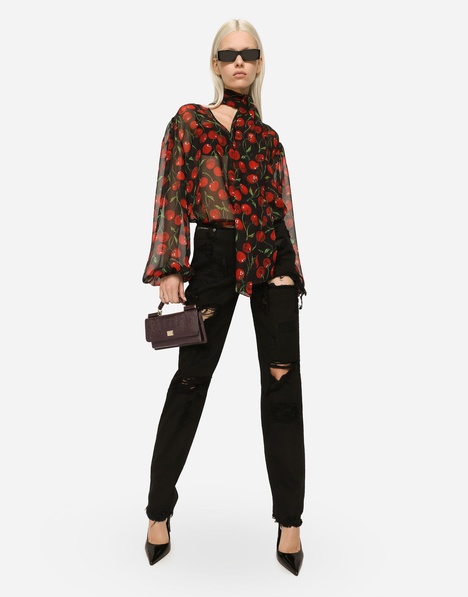 Håndtaske Dolce & Gabbana Iguana-print Mini Leather Bag Brun | BI3280A109580342, 1