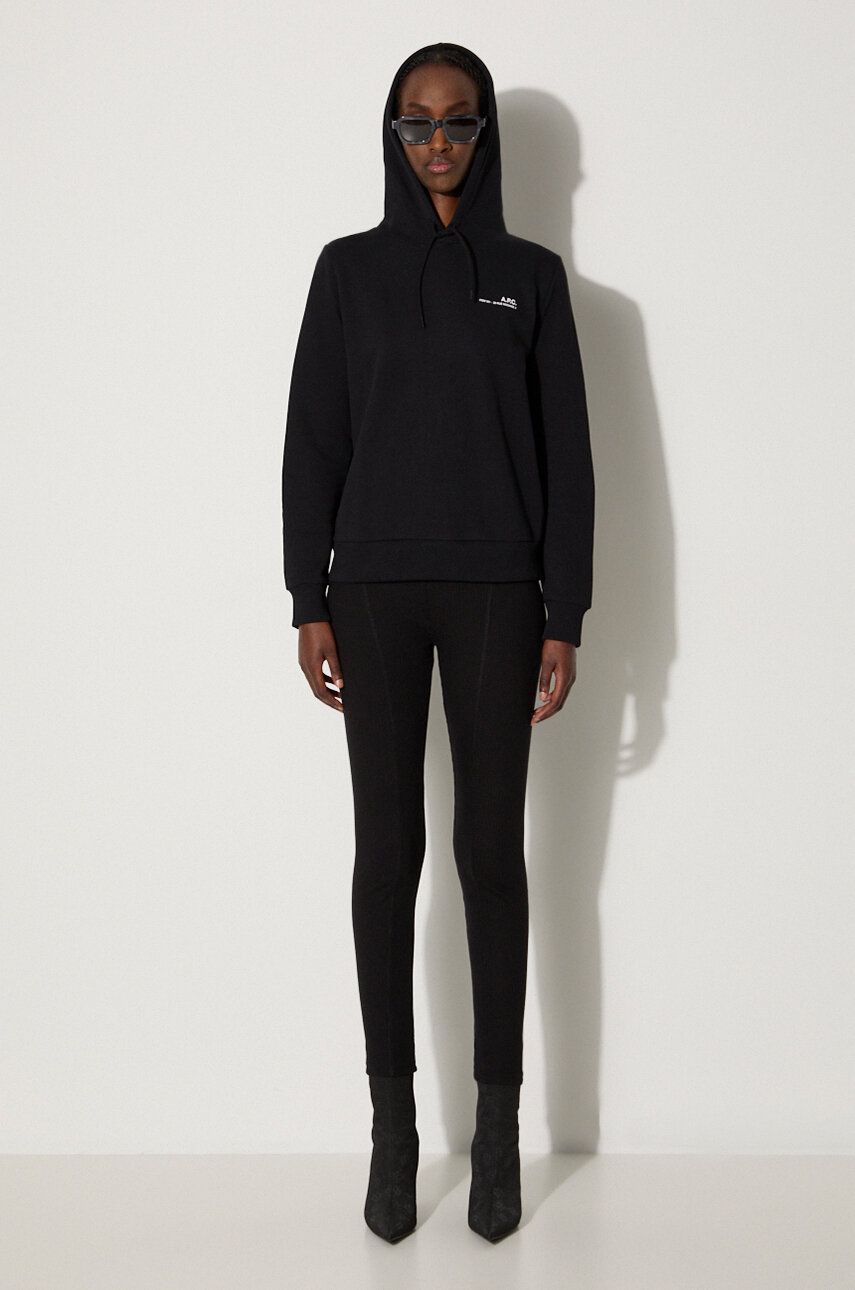Sweatshirt A.P.C. Hoodie With Hood Sort | COEAS.F27674, 1