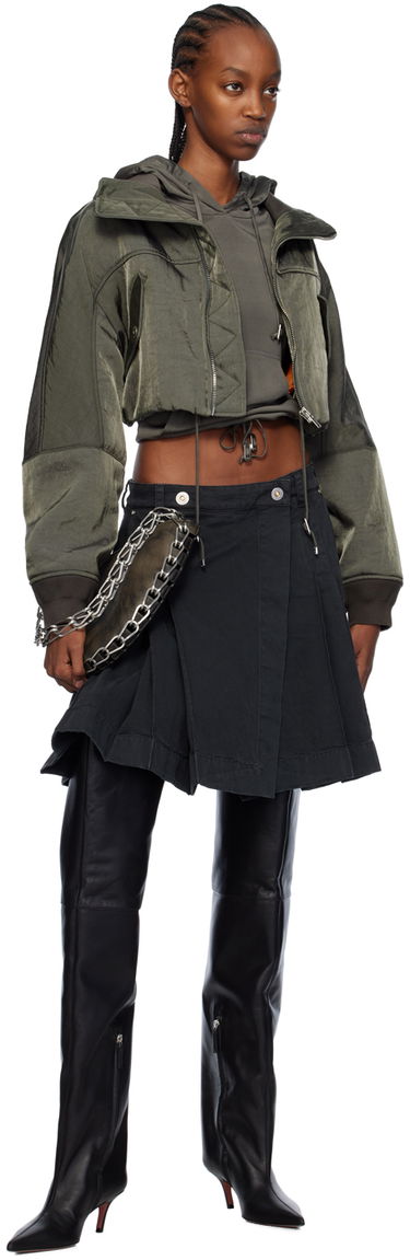 Nederdel Dion Lee Kilt Denim Midi Skirt Sort | C1005PS24, 3