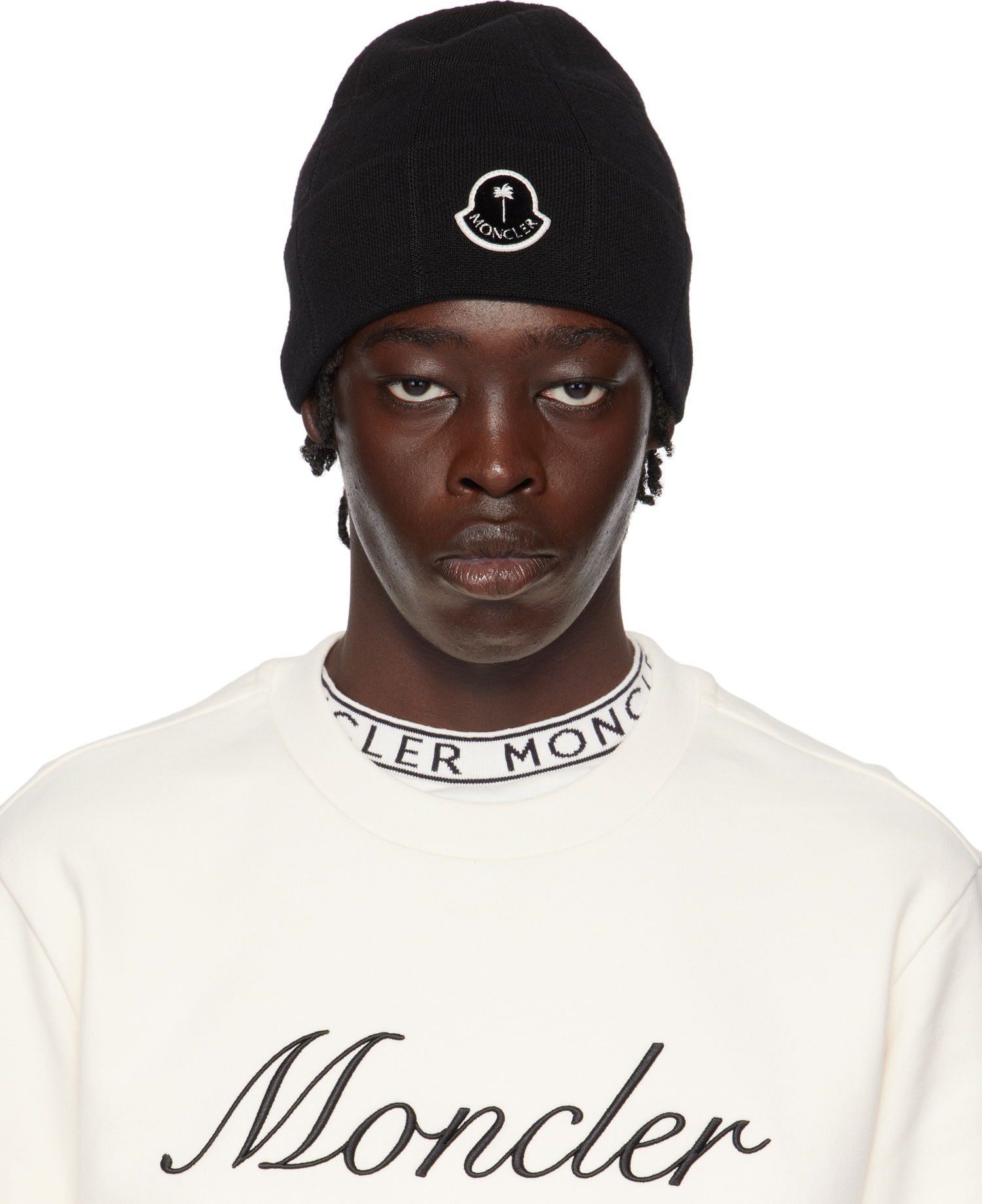 Beanie Moncler Logo Beanie Sort | J209L3G00003M5022, 0