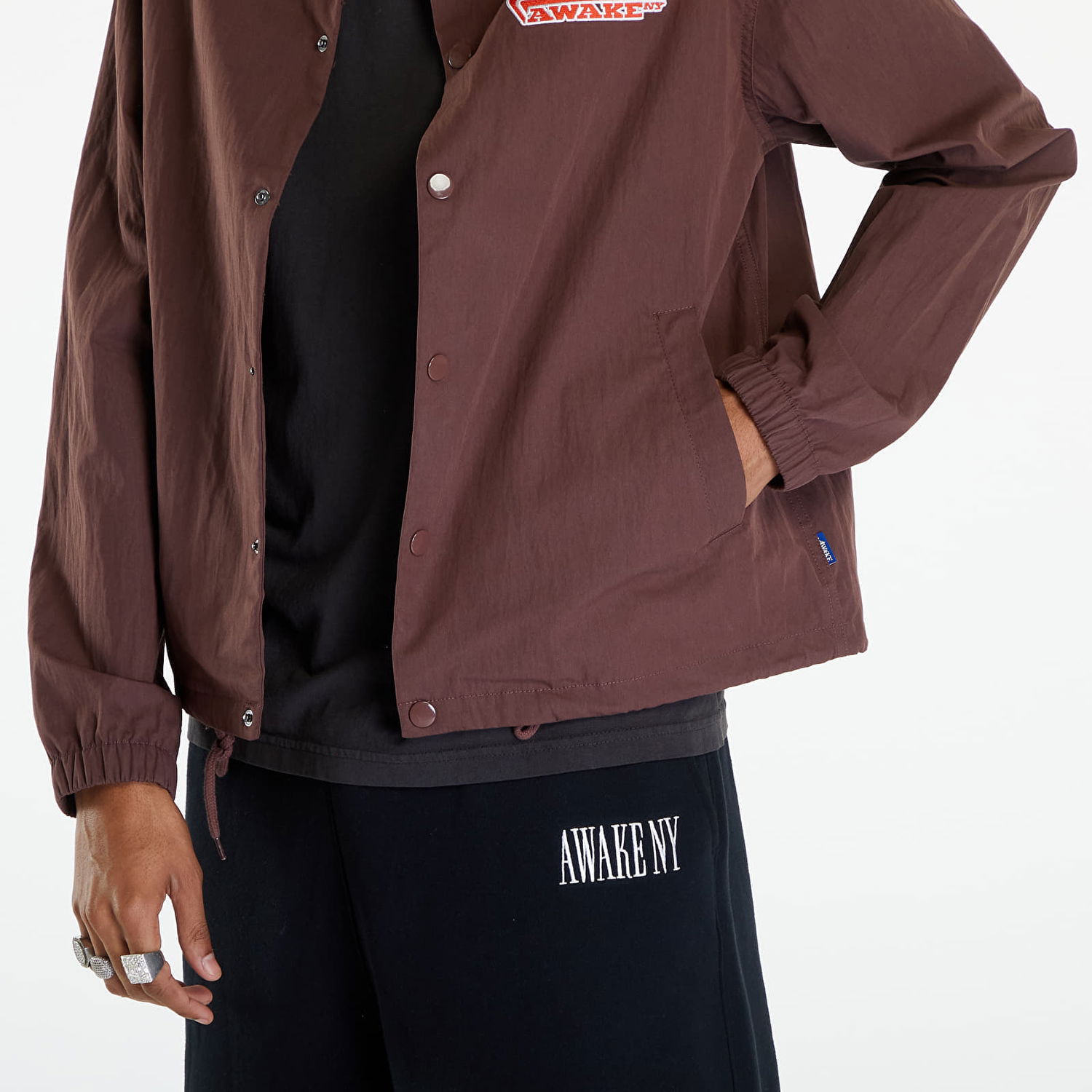 Jakke Awake NY 4 Wheeler Coaches Jacket Brown Brun | AWK-SP24-OT009-BRN, 1