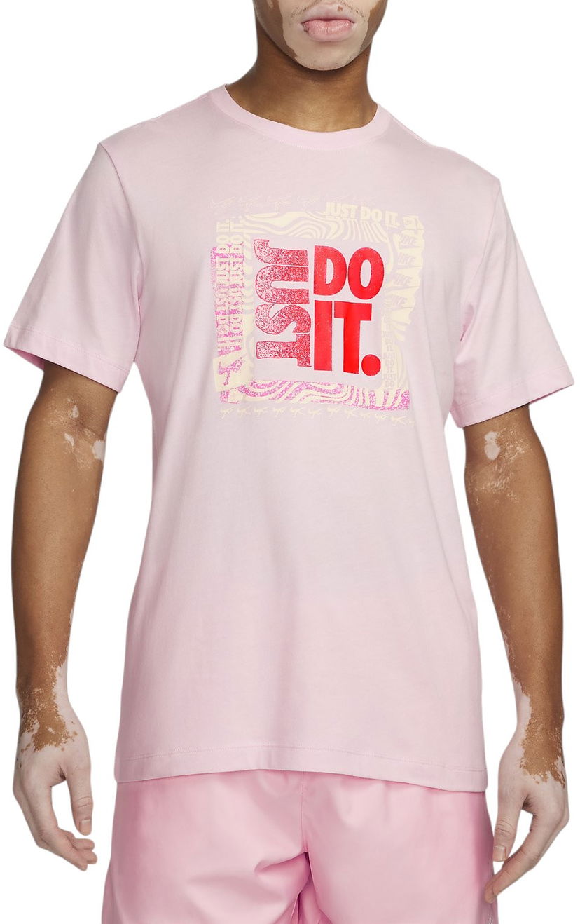 T-shirt Nike T-Shirt With Graphic Print Lyserød | fq3772-663