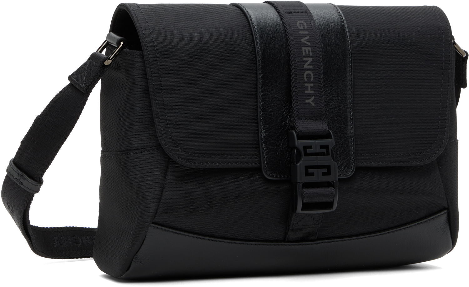 Skuldertaske Givenchy Technical Canvas and Leather Small G-Trail Messenger Bag Sort | BKU052K1X0001, 1
