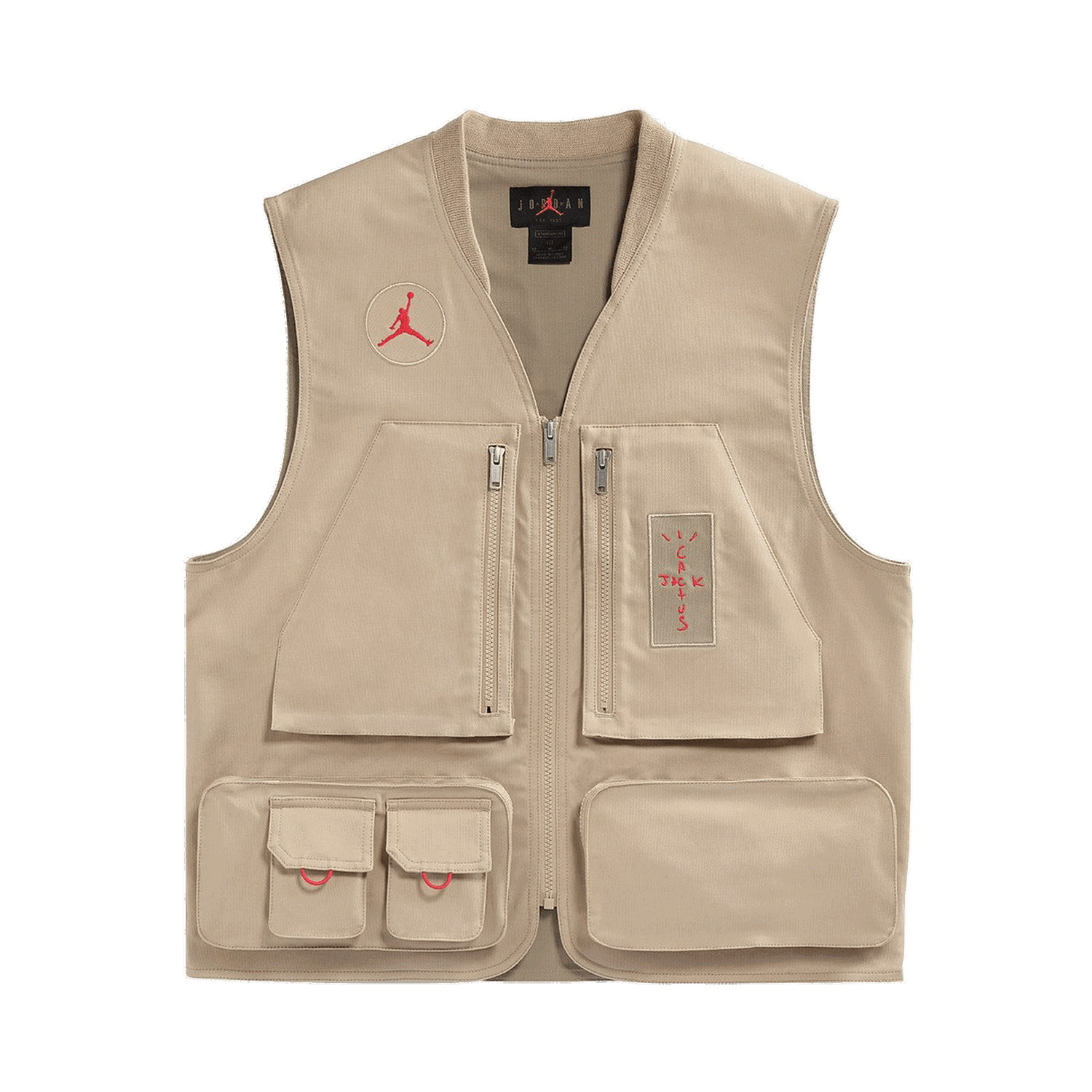 Vest Cactus Jack by Travis Scott Jordan x Utility Vest Beige | CW3169 201, 0