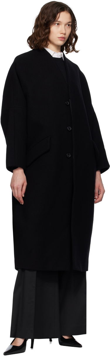 Frakker Maison Margiela MM6 Maison Margiela Wool Felt Overcoat Sort | S52AA0192 M35469, 3