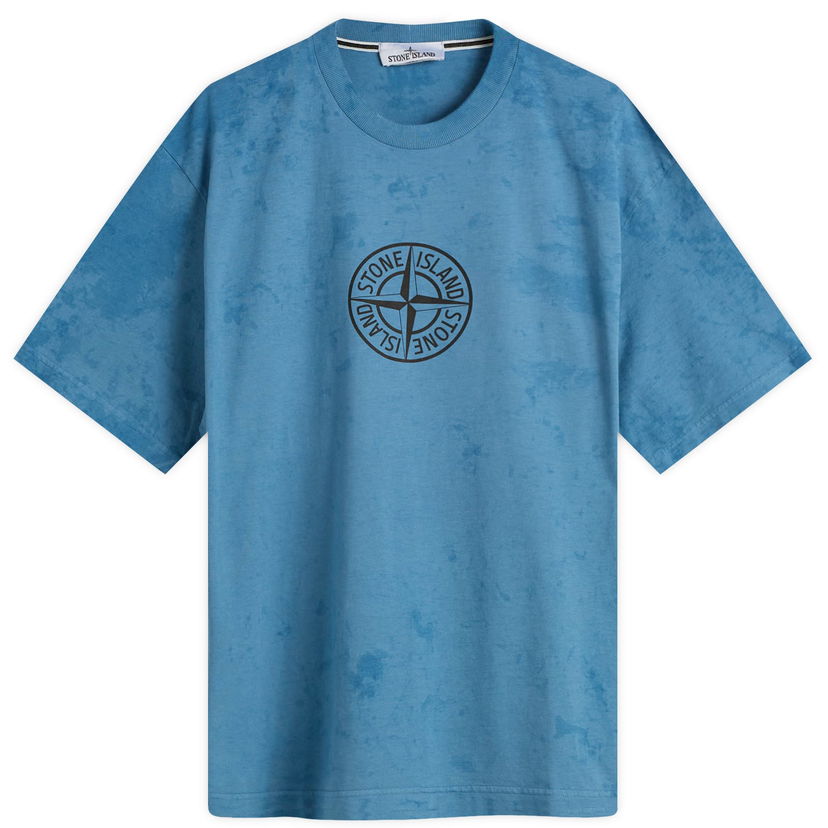 T-shirt Stone Island Paintball Effect Megacity Sky T-Shirt, Size Large Blå | K2S152100021-V002B