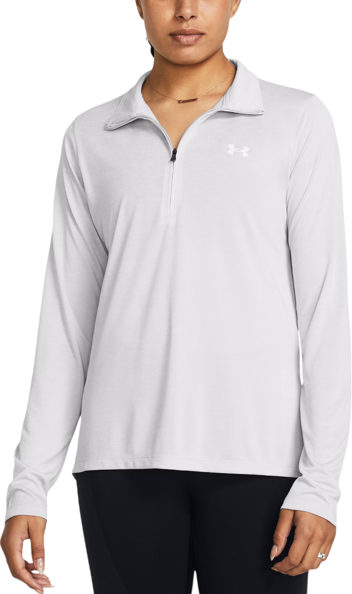 T-shirt Under Armour Long Sleeve Quarter-Zip Tech Twist Performance Top Hvid | 1384225-014