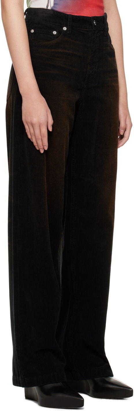 Jeans We11done Washed Wide-Leg Trousers Sort | WD-DP3-22-392-W-BK, 1