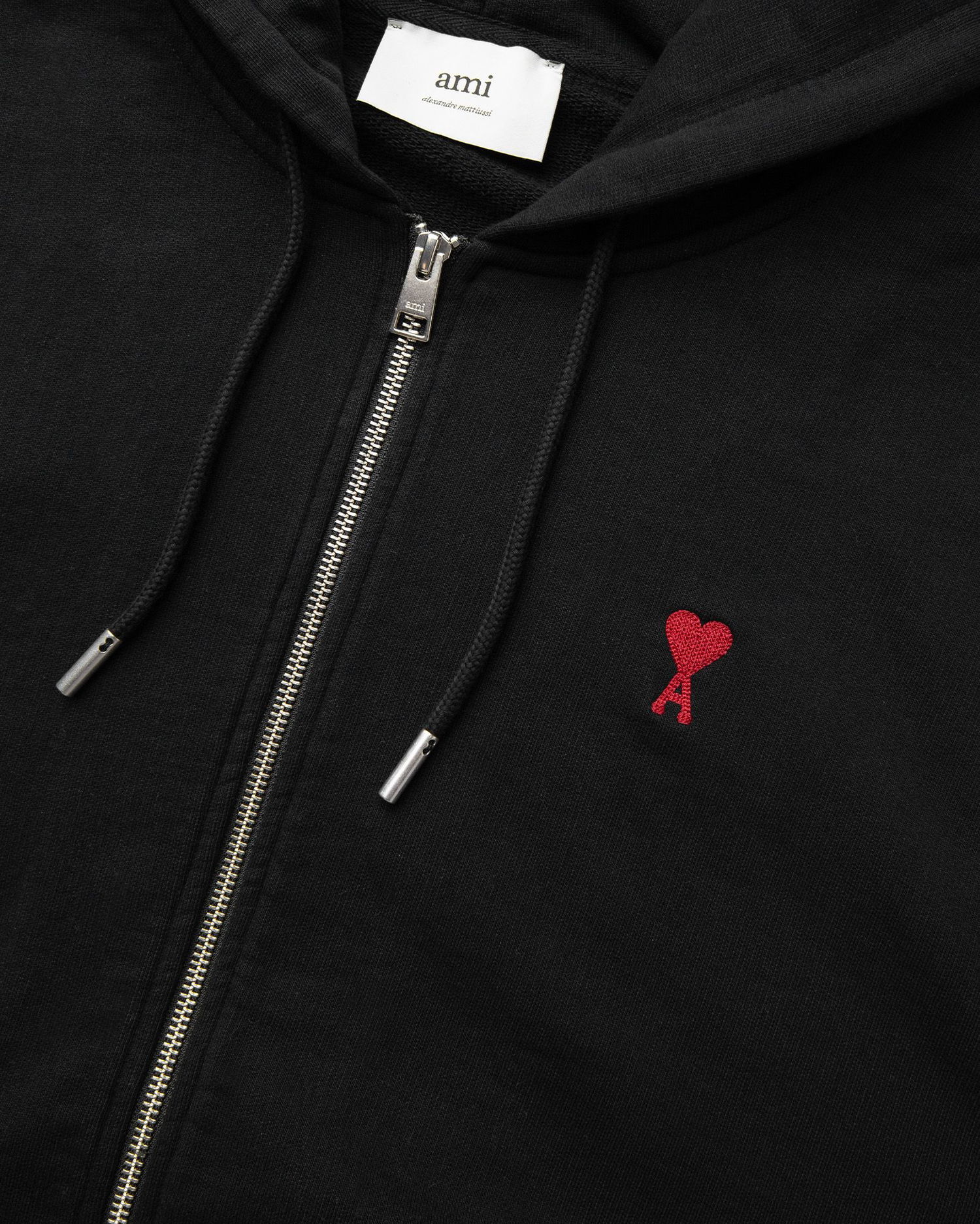 Sweatshirt AMI AMI Paris Classic Ami De Coeur Zip Hoodie 3XL Sort | BFUSW435.730-001, 1
